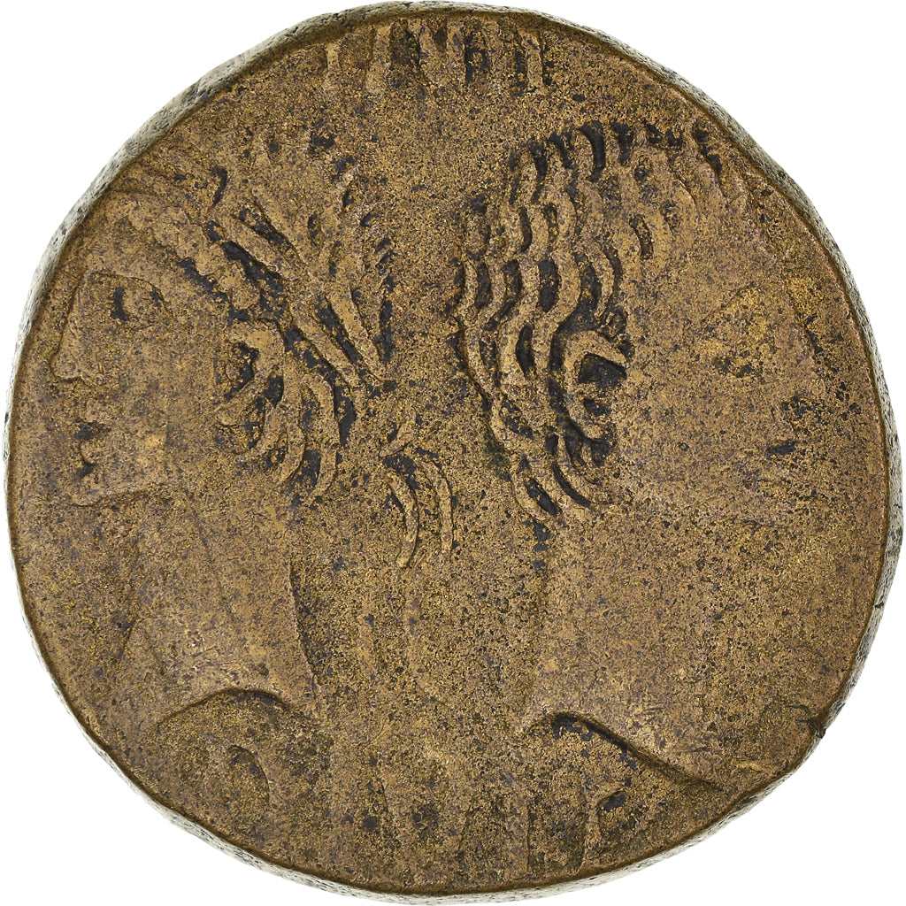 Münze,
Augustus und Agrippa,
Nemausus