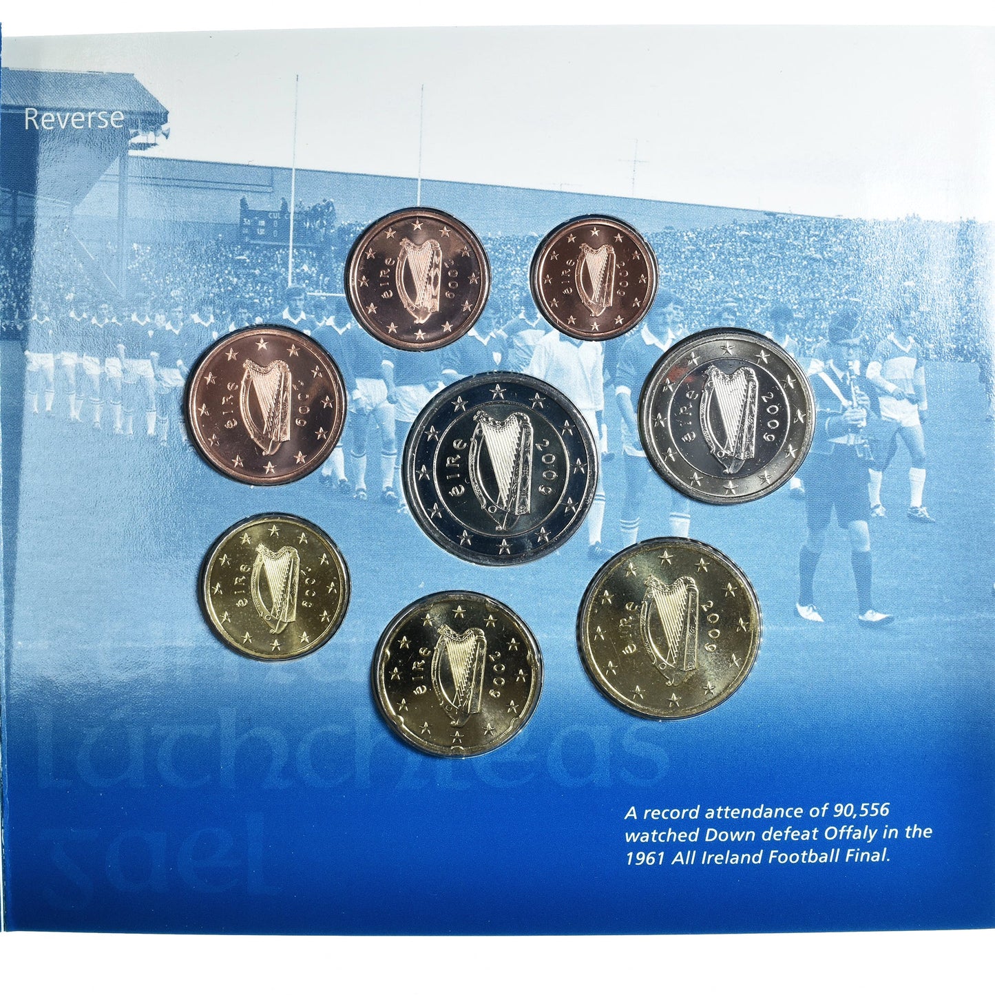 Irland,
1 Cent bis 2 Euro,
Euro-Set - 125 Jahre GAA