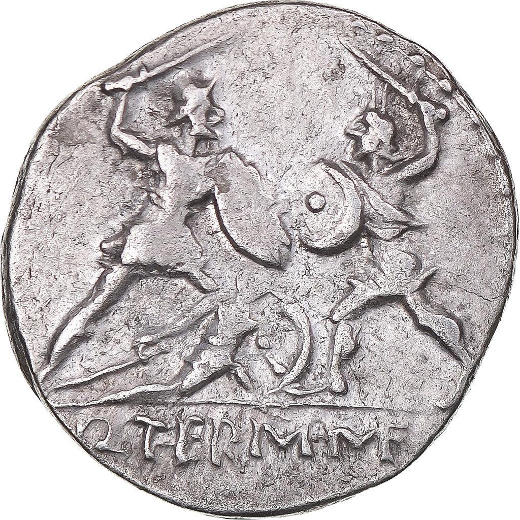 Münze,
Q. Minucius Thermus M. f.,
Denar