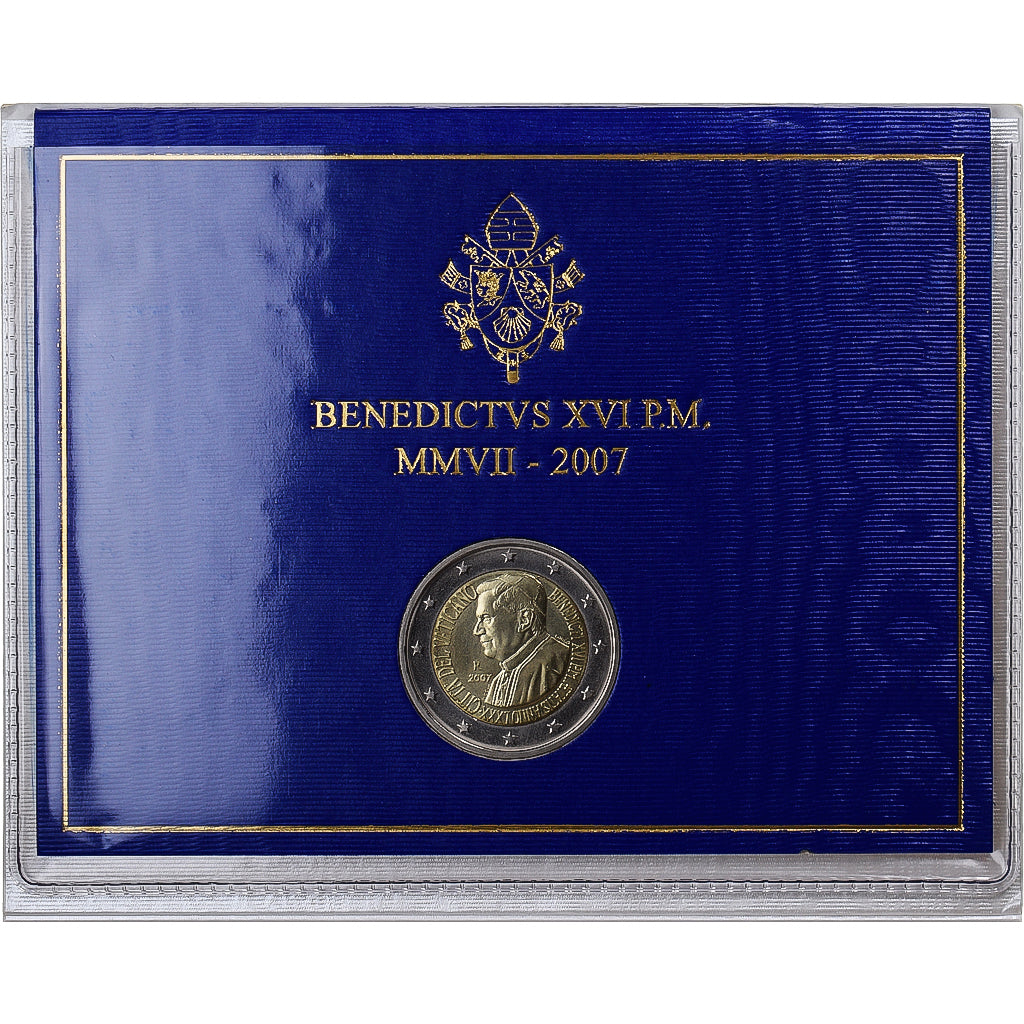 Vatikan,
2 Euro,
80. Jahrestag von Benedikt XVI