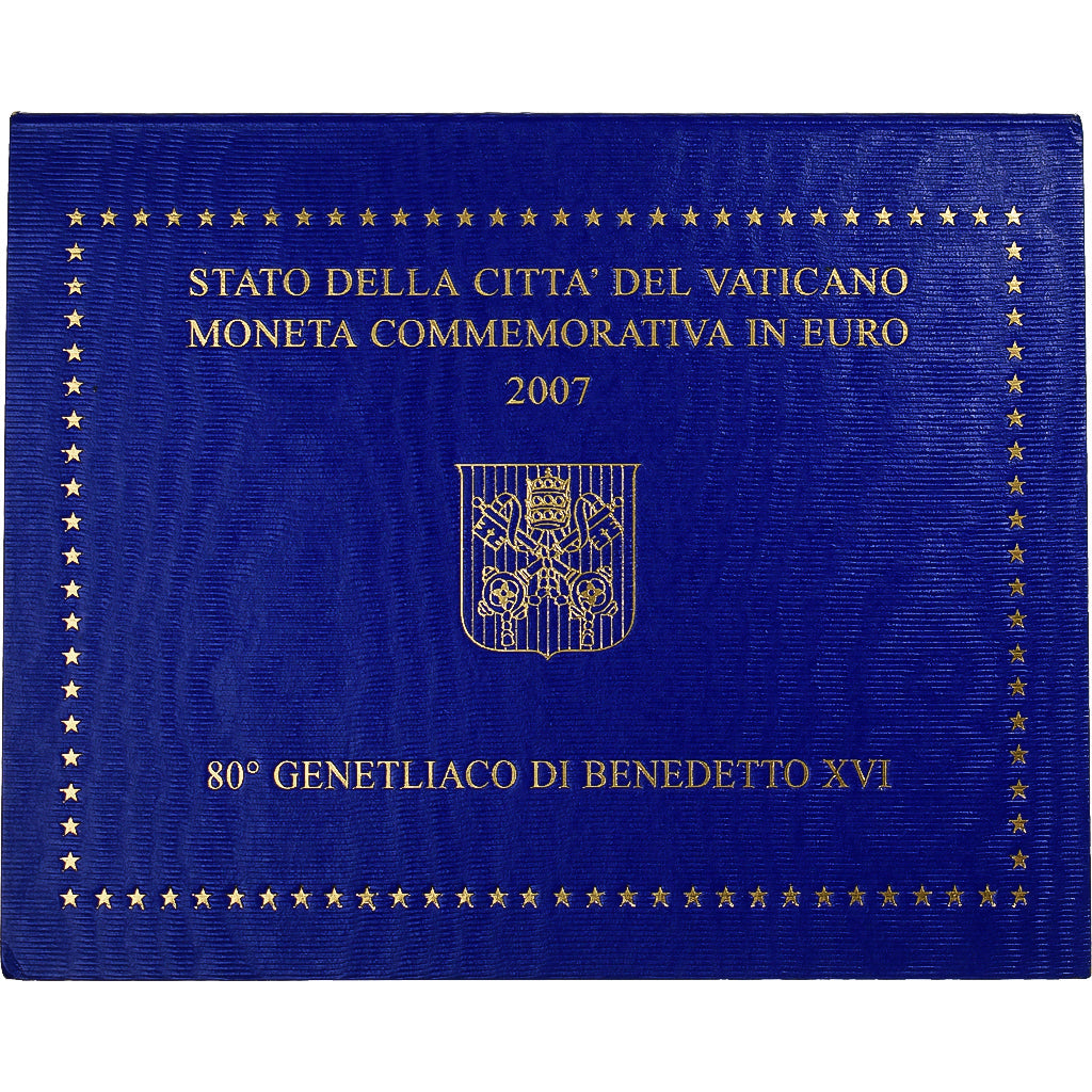 Vatikan,
2 Euro,
80. Jahrestag von Benedikt XVI