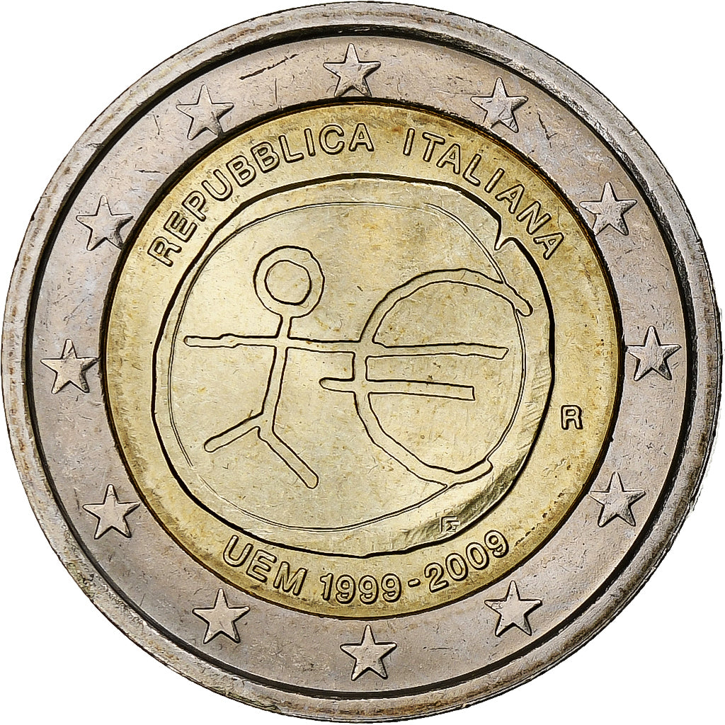 Italien,
2 Euro,
Europäische Währungsunion