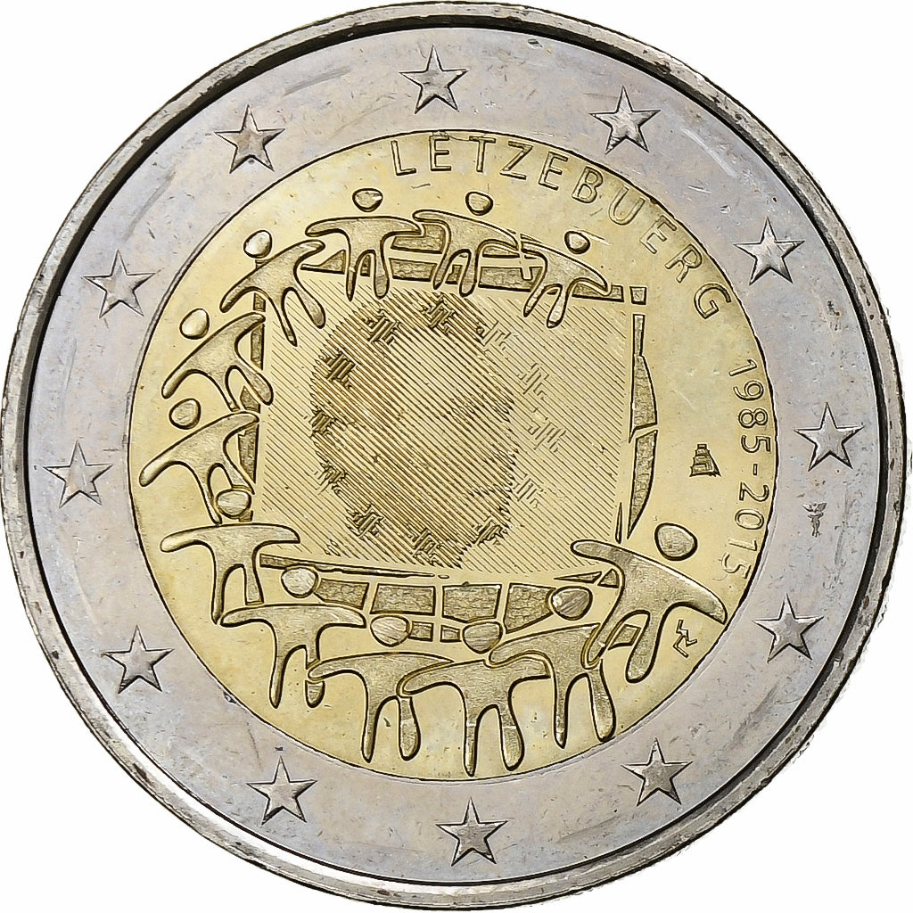 Luxemburg,
2 Euro,
30 Jahre Flagge der Europäischen Union