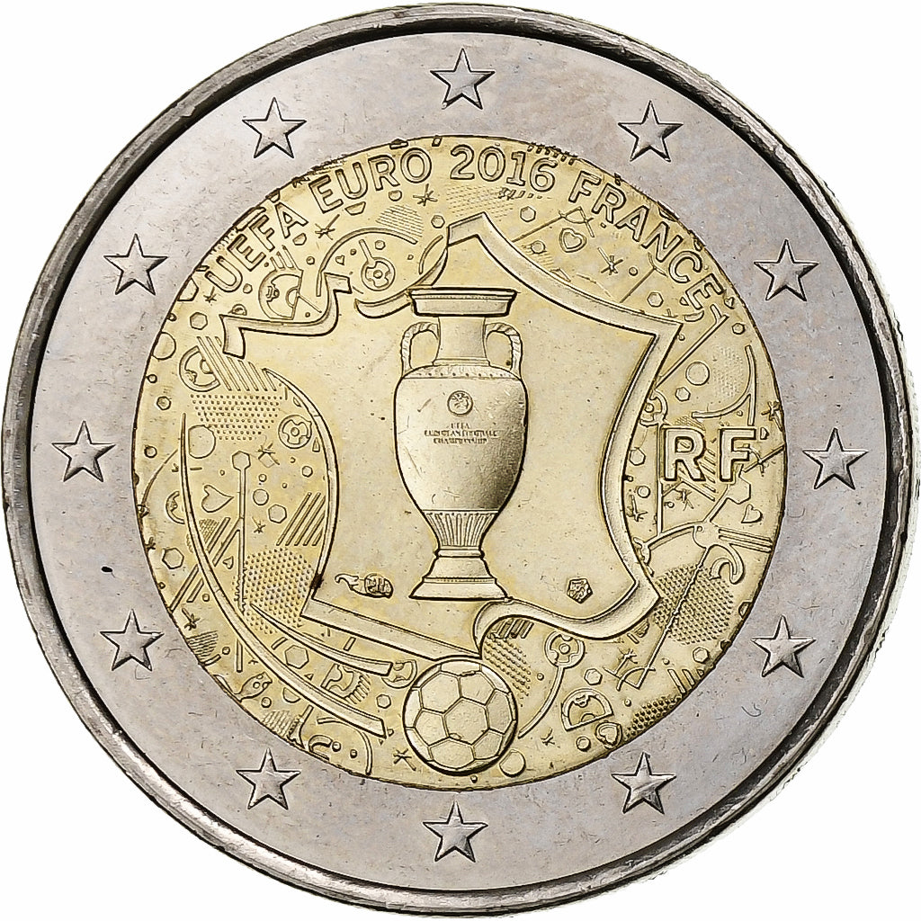 Frankreich,
2 Euro,
Fußball-Europameisterschaft 2016