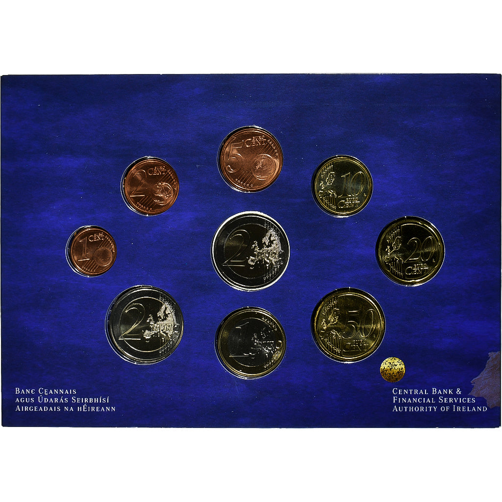 Irland,
Setze 1 ct. - 2 Euro + 2€,
Traité de Rome