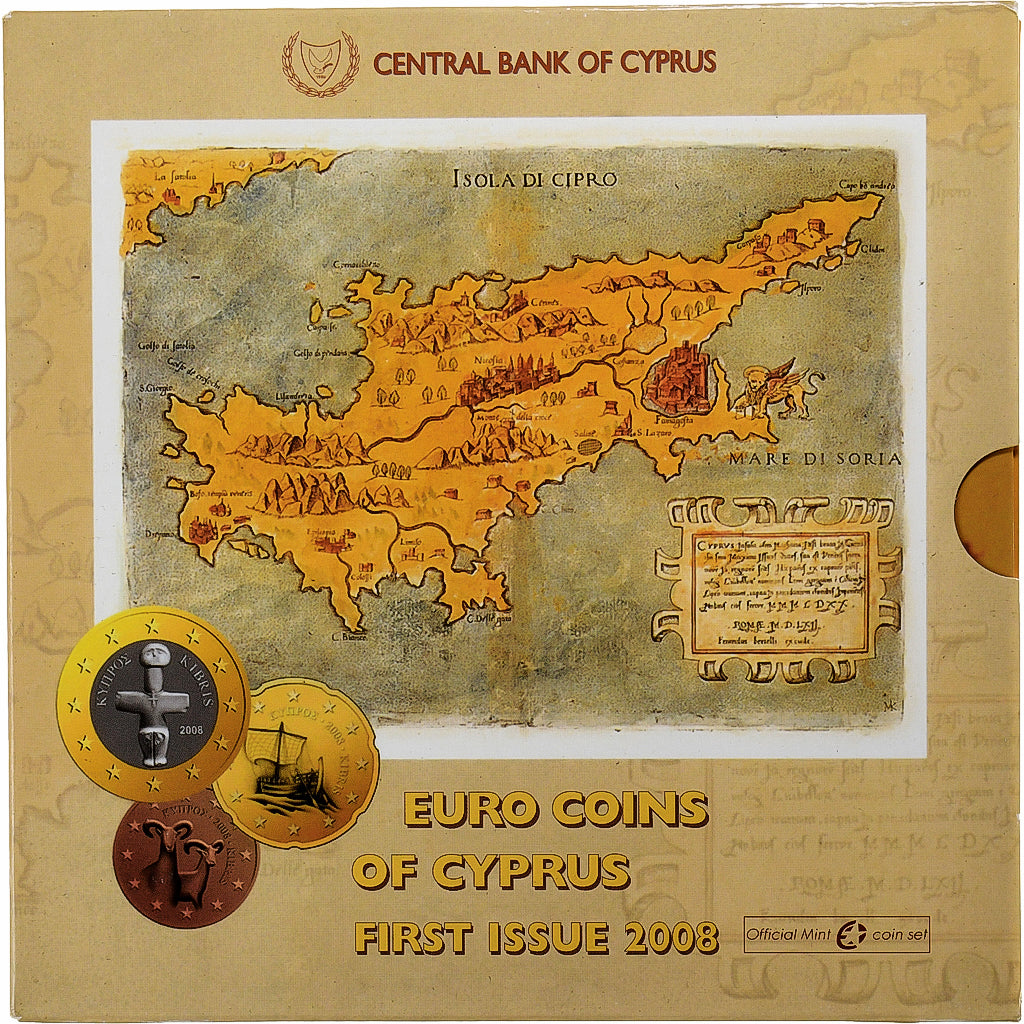 Zypern,
Setze 1 ct. - 2 Euro,
FDC