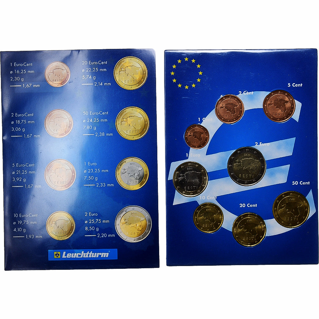 Estland,
Setze 1 ct. - 2 Euro,
2002