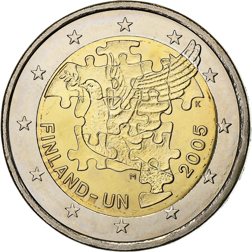 Finnland,
2 Euro,
Eintritt à l'ONU