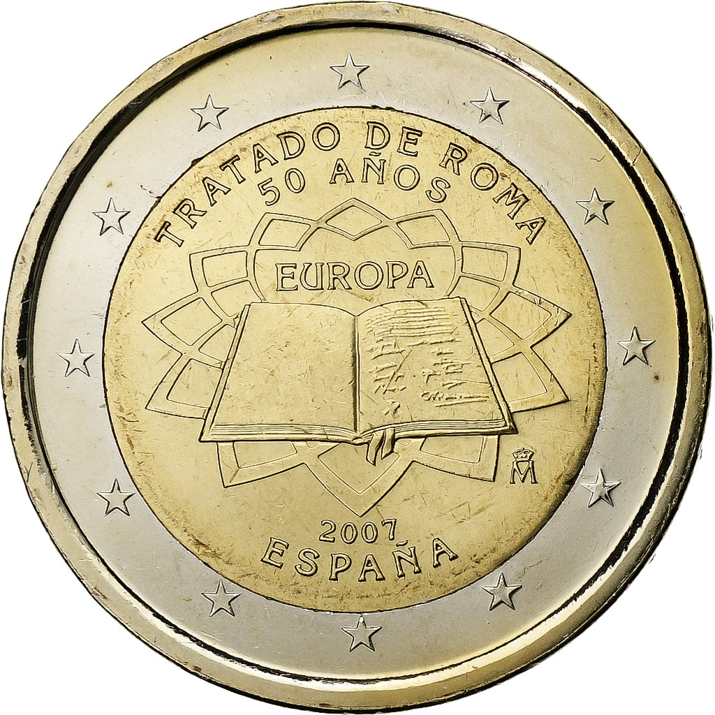 Spanien,
2 Euro,
Traité de Rome