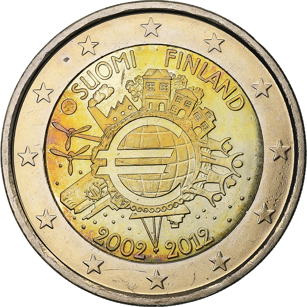 Finnland,
2 Euro,
Einführung in den Euro