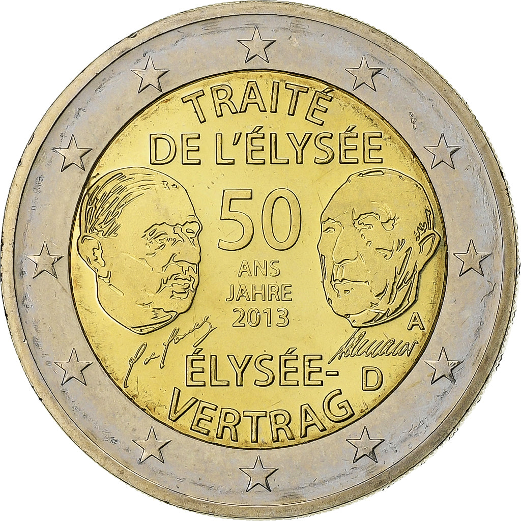 Deutschland,
2 Euro,
Elysée-Vertrag
