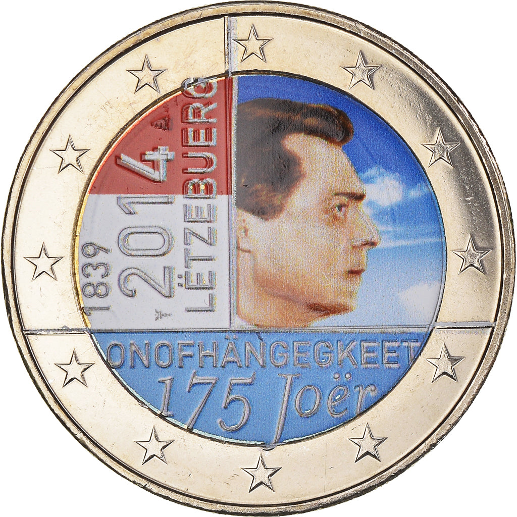 Luxemburg,
2 Euro,
175. Jahrestag der Unabhängigkeit