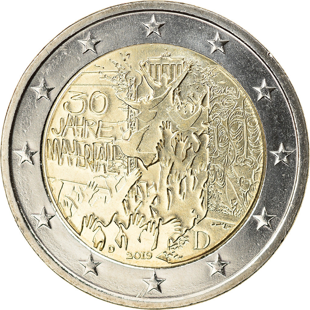 Deutschland,
2 Euro,
Berliner Mauer
