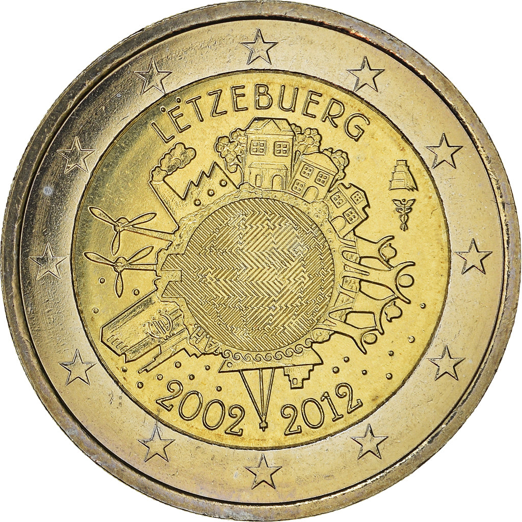 Luxemburg,
2 Euro,
€uro 2002-2012