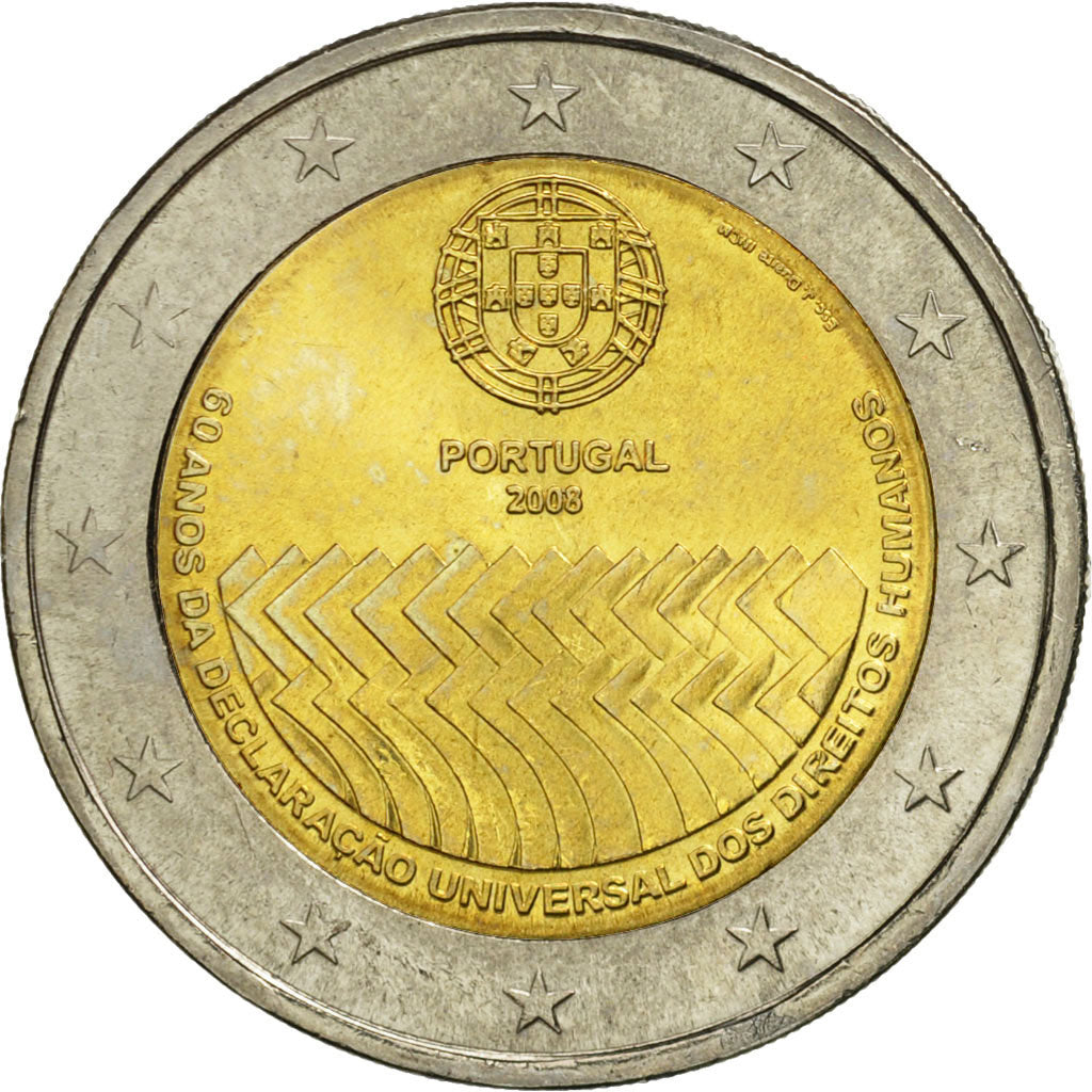 Portugal,
2 Euro,
60 Jahre seit der allgemeinen Erklärung