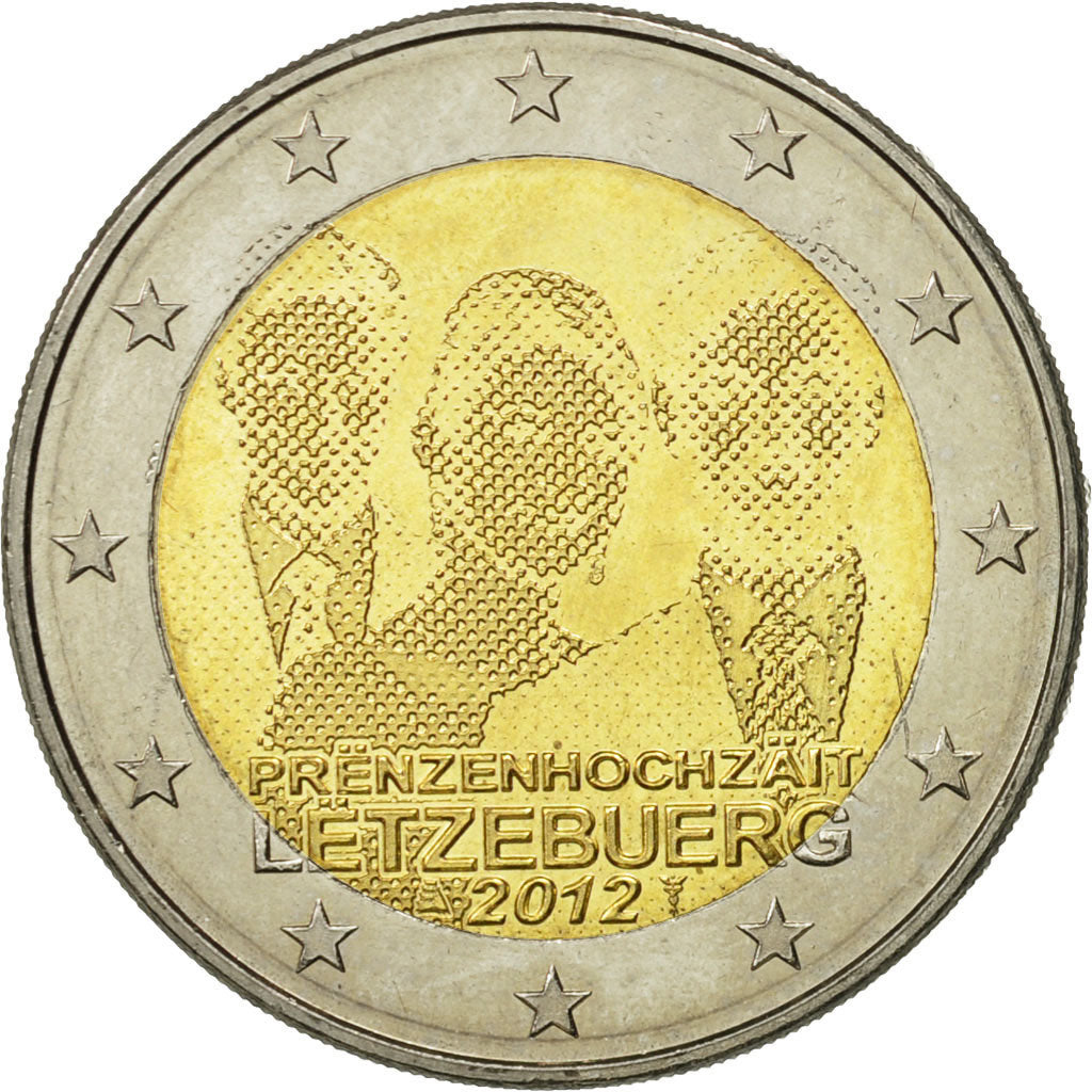 Luxemburg,
2 Euro,
Mariage Fürst