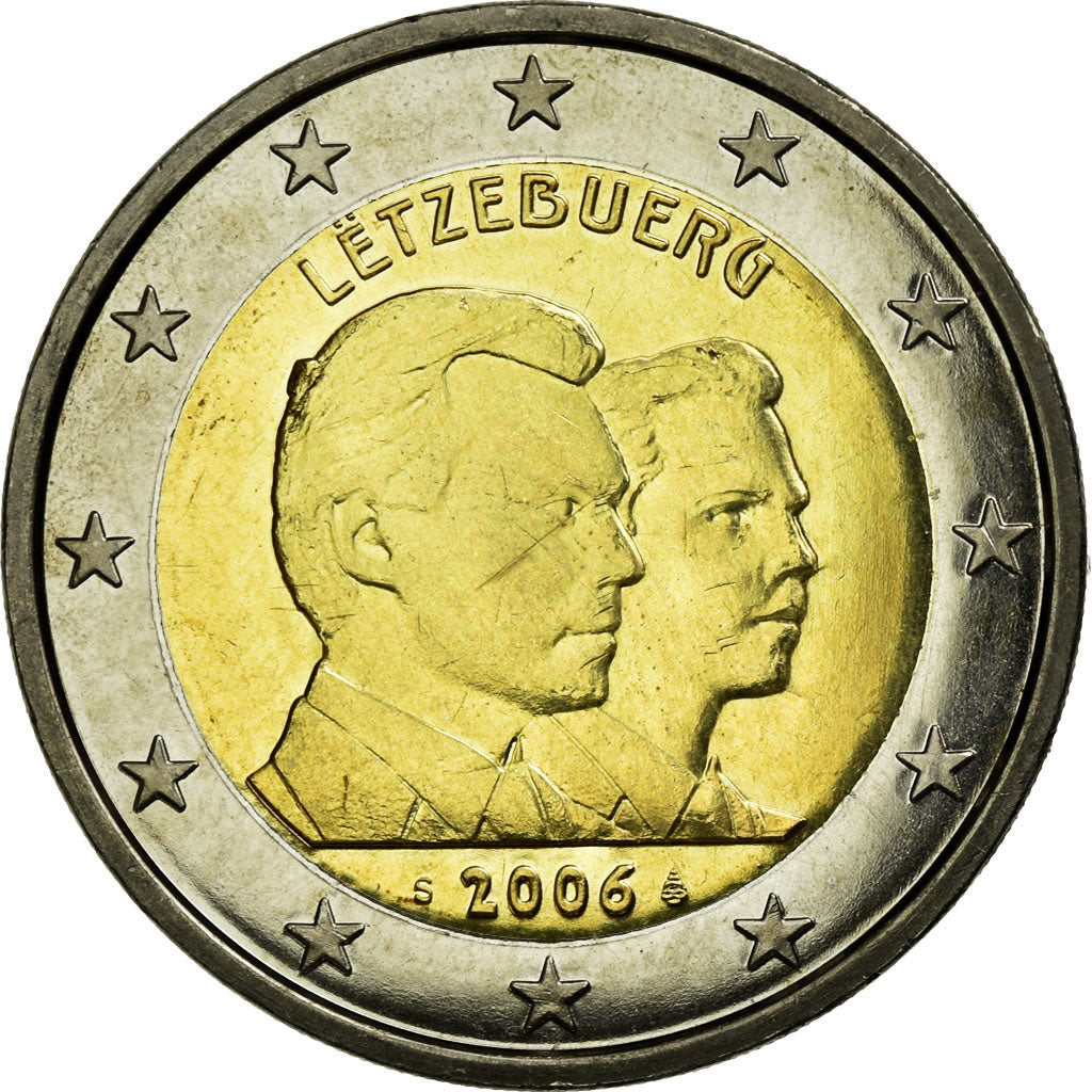 Luxemburg,
2 Euro,
25. Jahrestag von Großherzog Guillaume