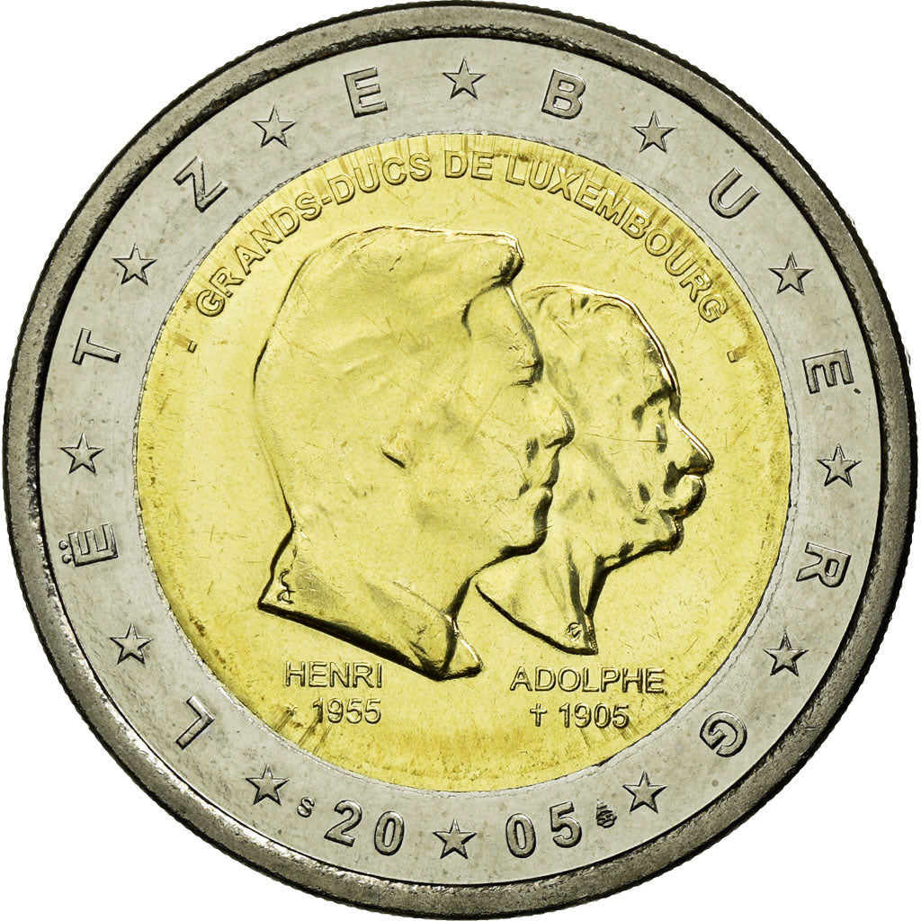 Luxemburg,
2 Euro,
50. des Großherzogs Henri