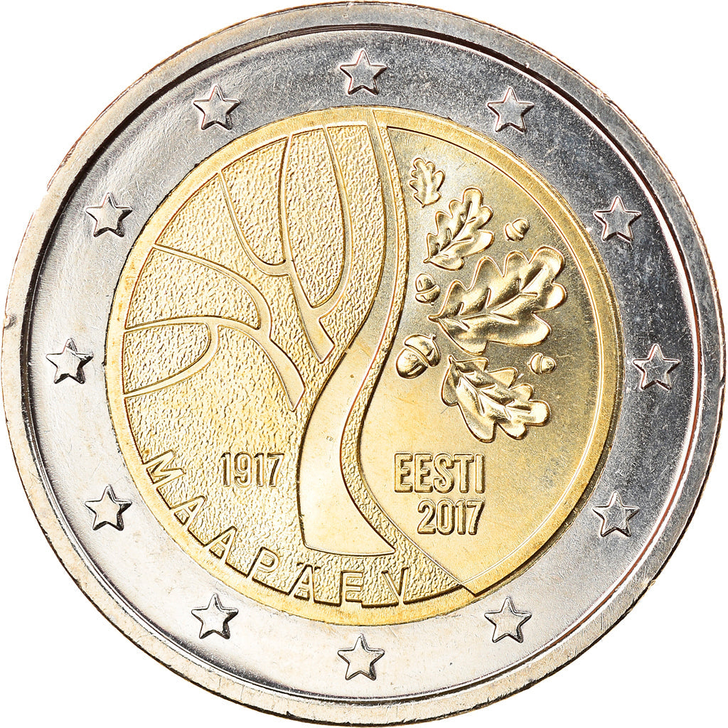 Estland,
2 Euro,
Der Chemin de l'Indépendance