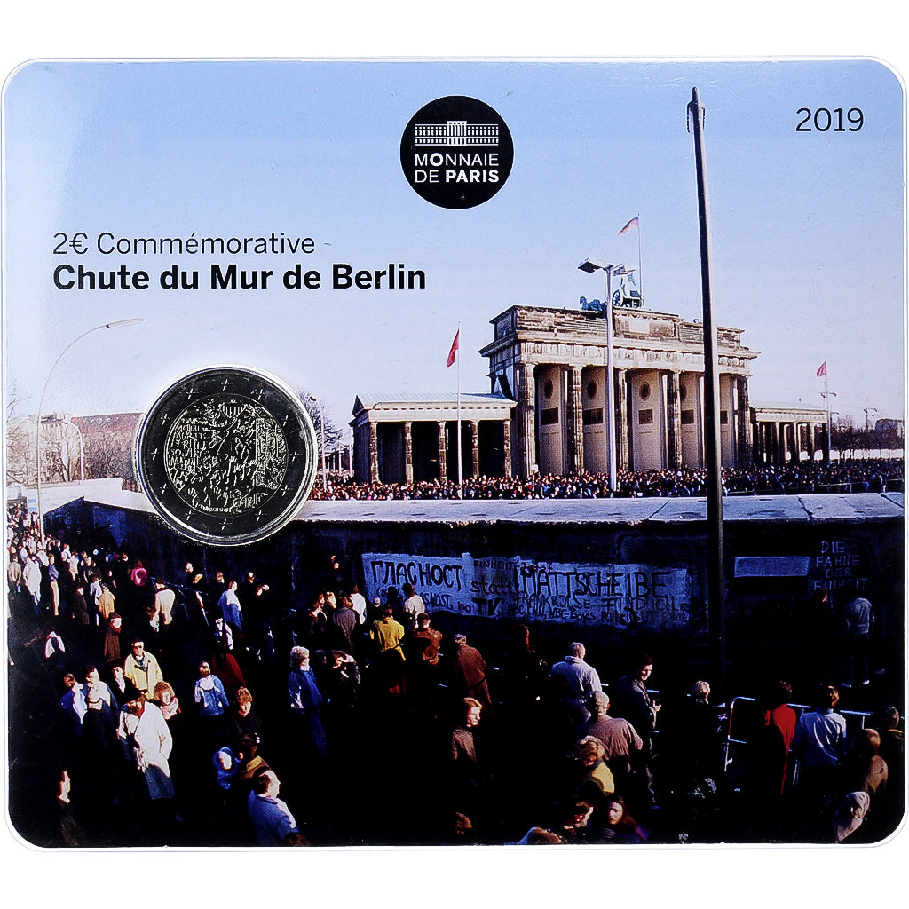 Frankreich,
2 Euro,
Fall der Berliner Mauer