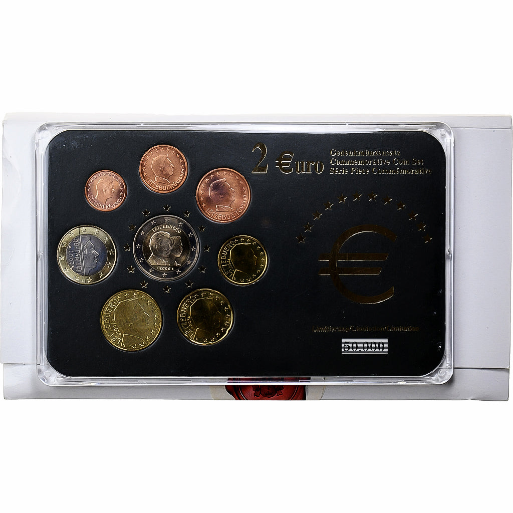 Luxemburg,
Setze 1 ct. - 2 Euro,
2002 bis 2007