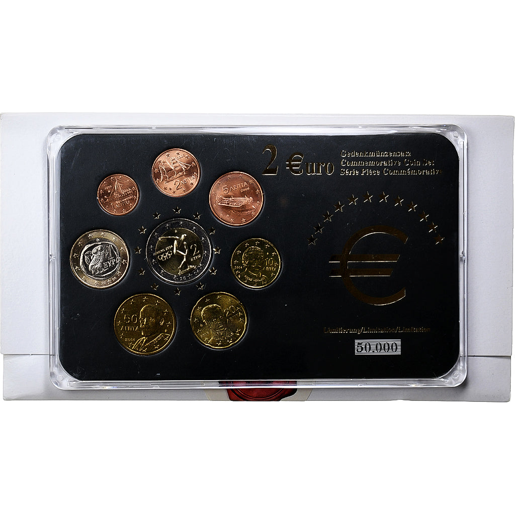 Griechenland,
Setze 1 ct. - 2 Euro,
2002-2006