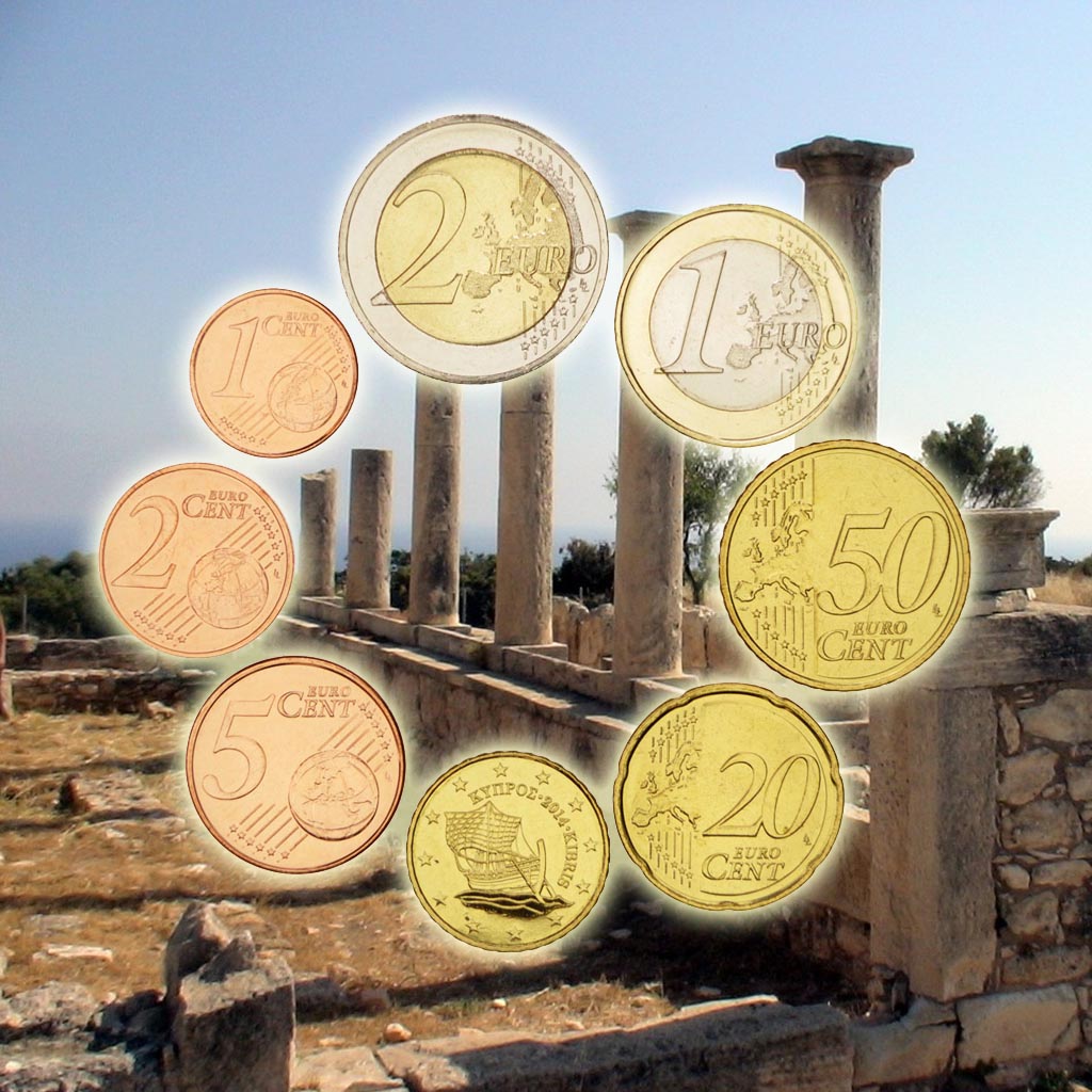 Zypern,
1 Cent bis 2 Euro,
2014