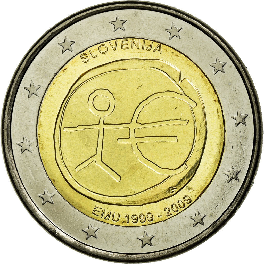 Slowenien, 
  
  2 Euro, 
  
  Europäische Währungsunion